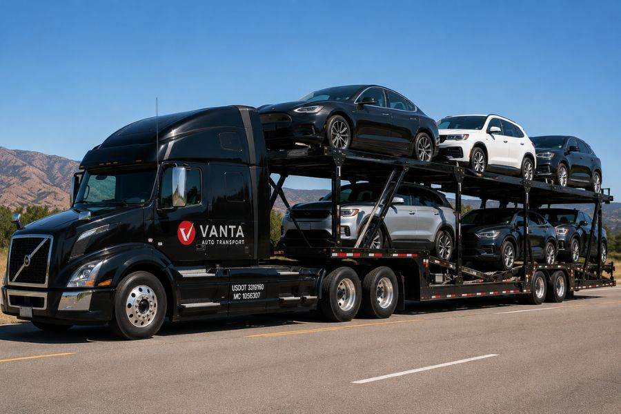 Open carrier auto transport by Vanta Auto Transport